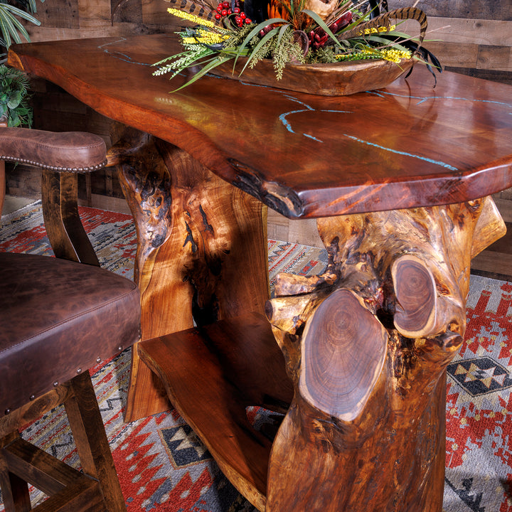 Pecos Mesquite Bar Table