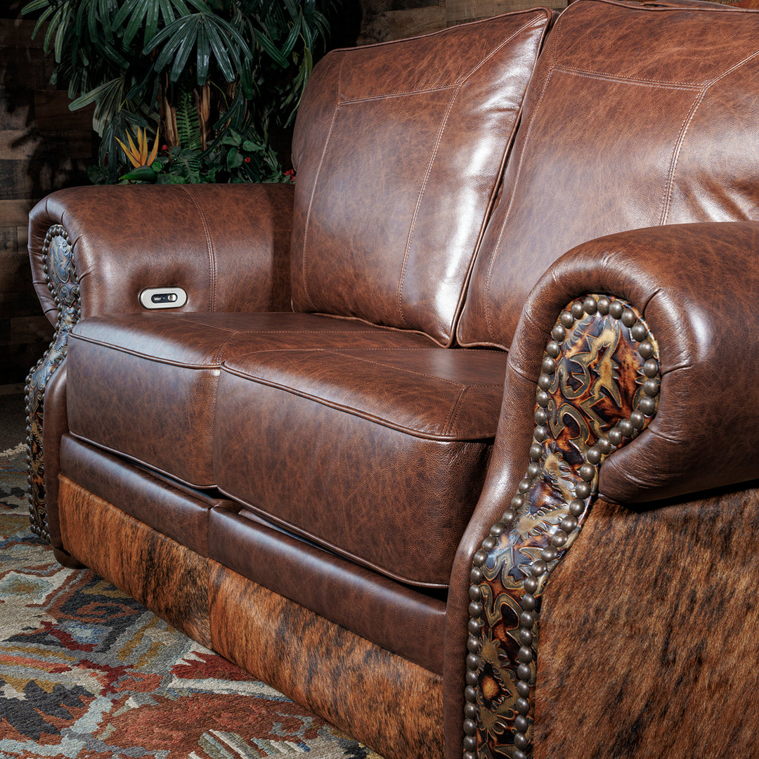 Katy Leather Reclining Loveseat