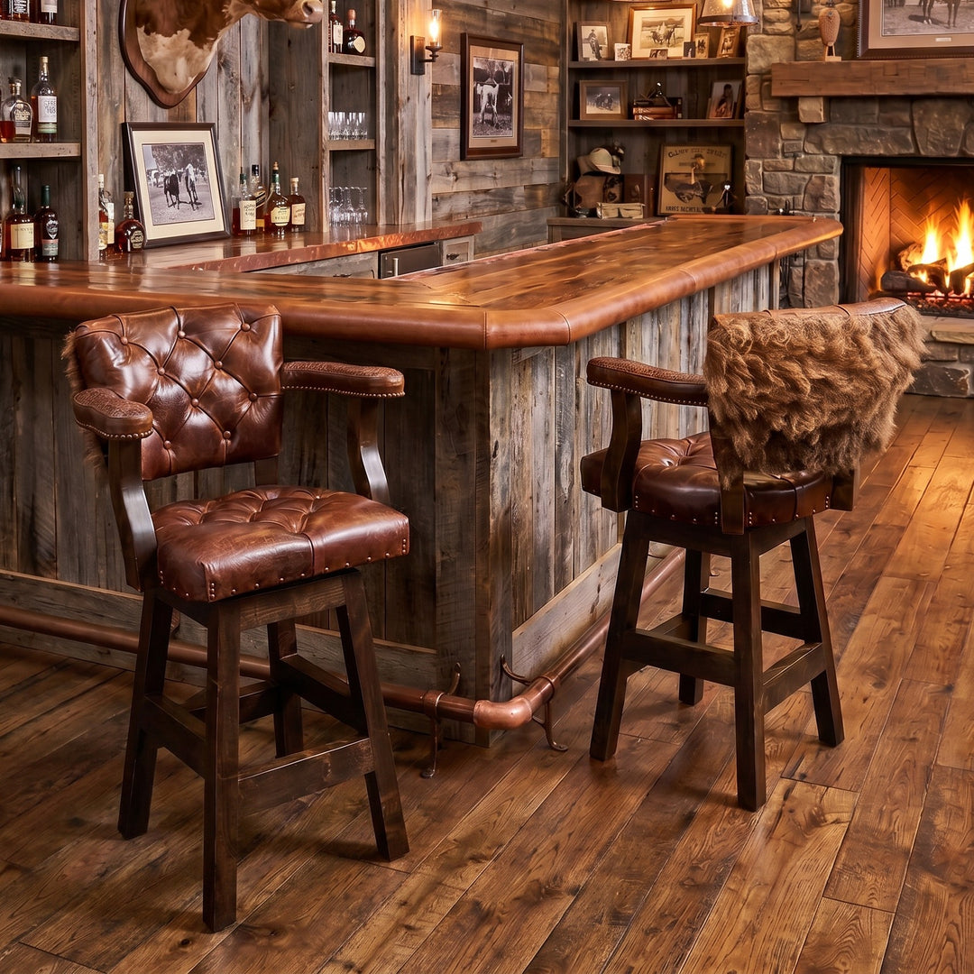 Montana Buffalo Western Bar Stool