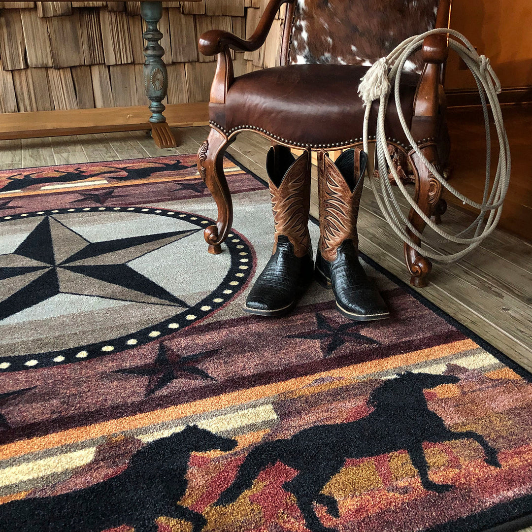 Texas Ranch Rug Desert Stampede Rug | Texas Star Area Rugs – Hat Creek Interiors