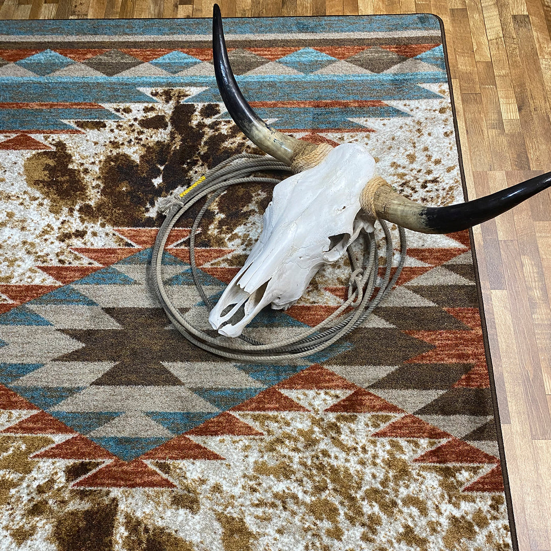 western cowhide area rug