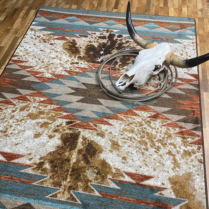 western cowhide area rug