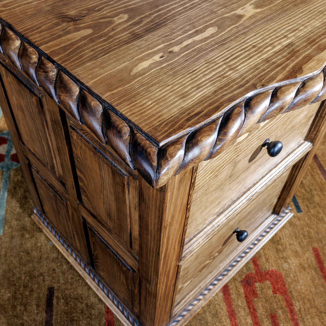 Patron Rustic 2-Drawer File Cabinet