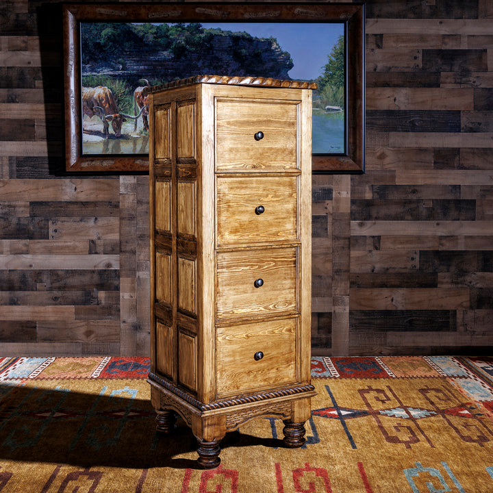 Patron Rustic 4-Drawer File Cabinet