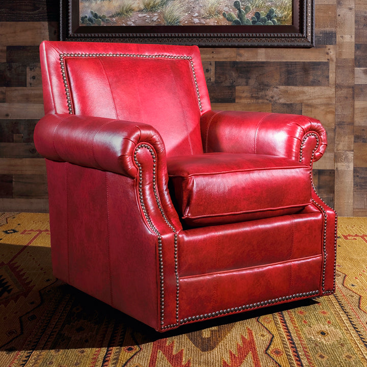 Red River Leather Swivel Chair