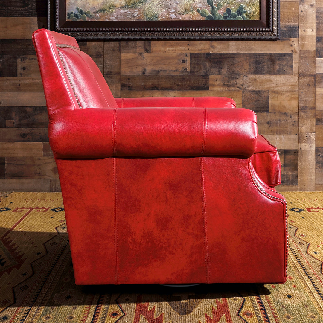 Red River Leather Swivel Chair