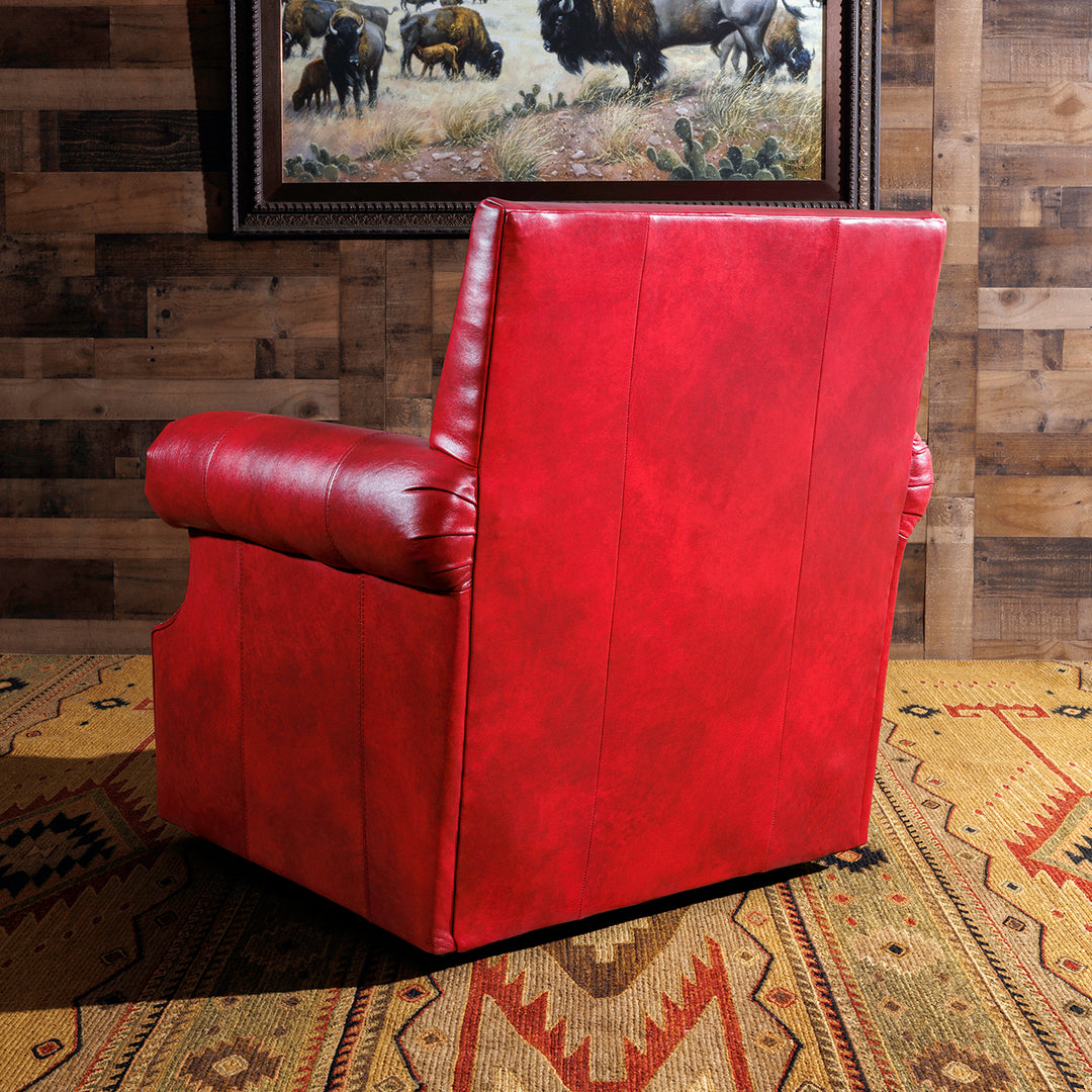 Red River Leather Swivel Chair