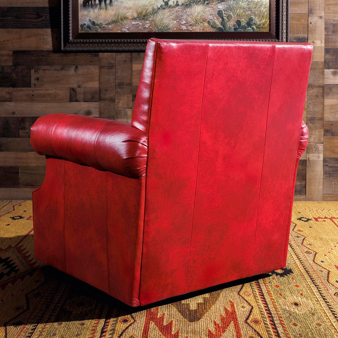 Red River Leather Swivel Chair