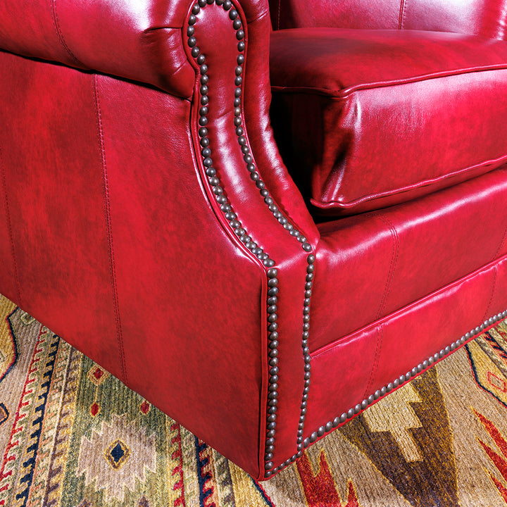 Red River Leather Swivel Chair