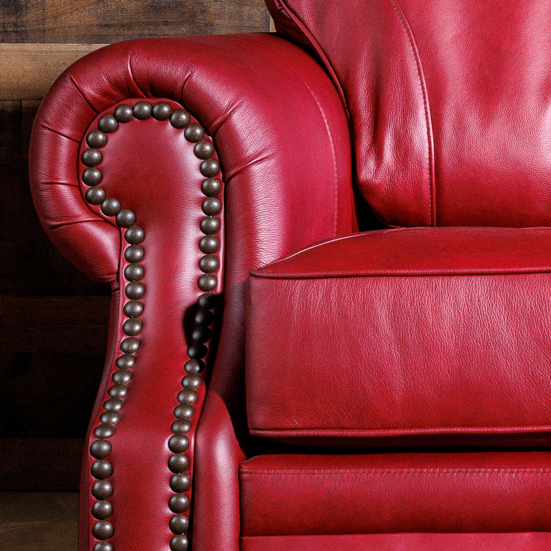 Chianti Red Leather Loveseat