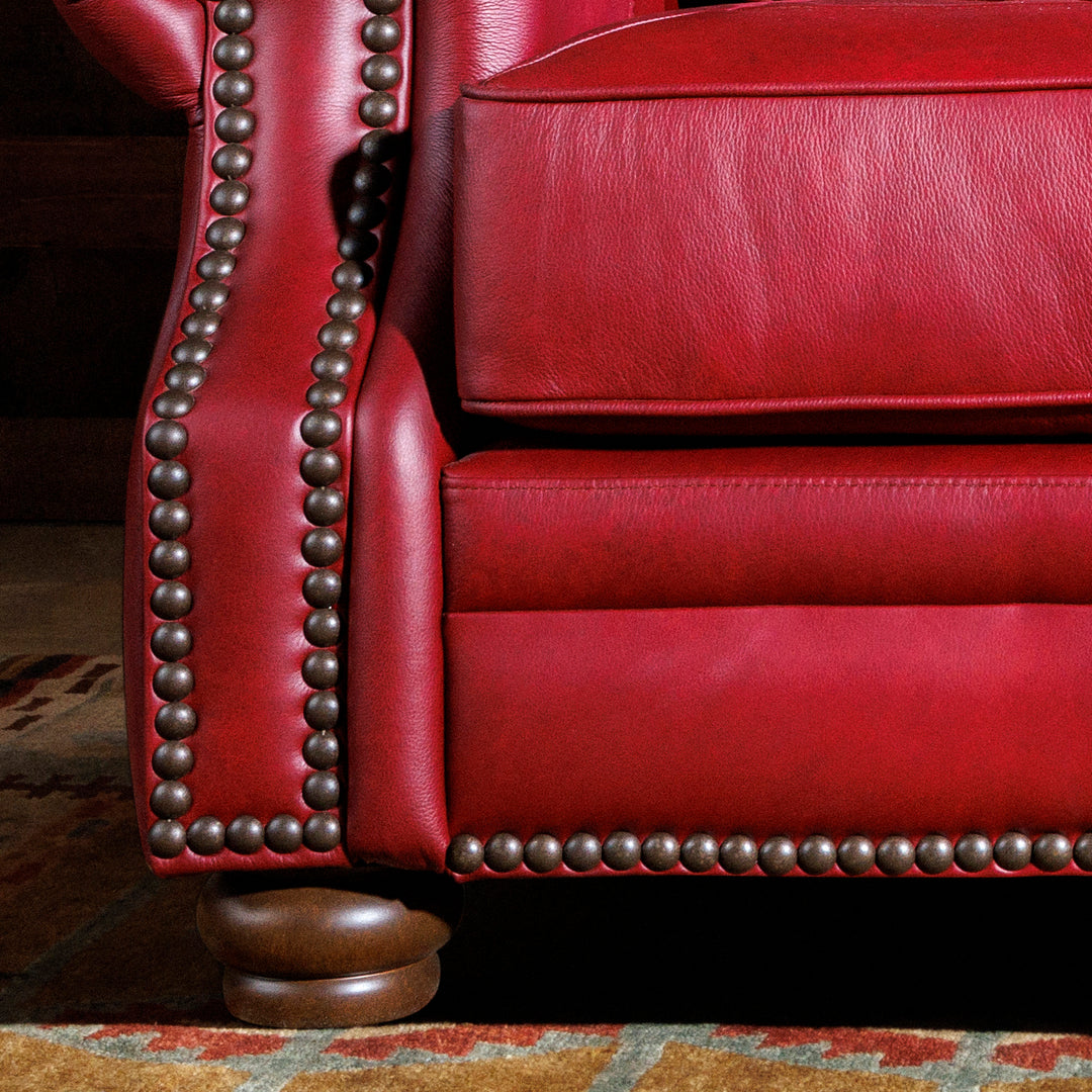 Chianti Red Leather Loveseat