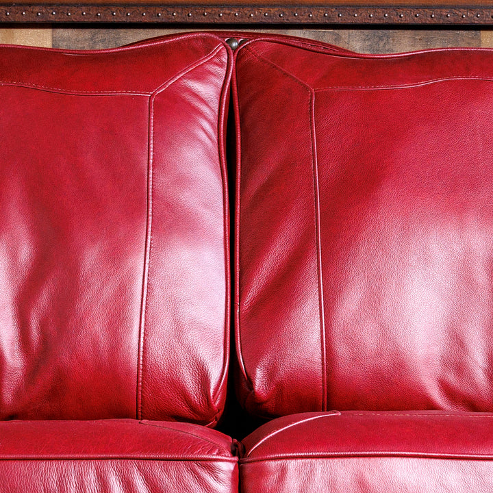 Chianti Red Leather Loveseat