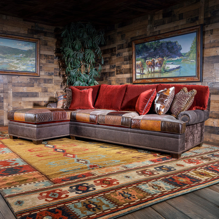 Bordeaux Western Patchwork Sofa