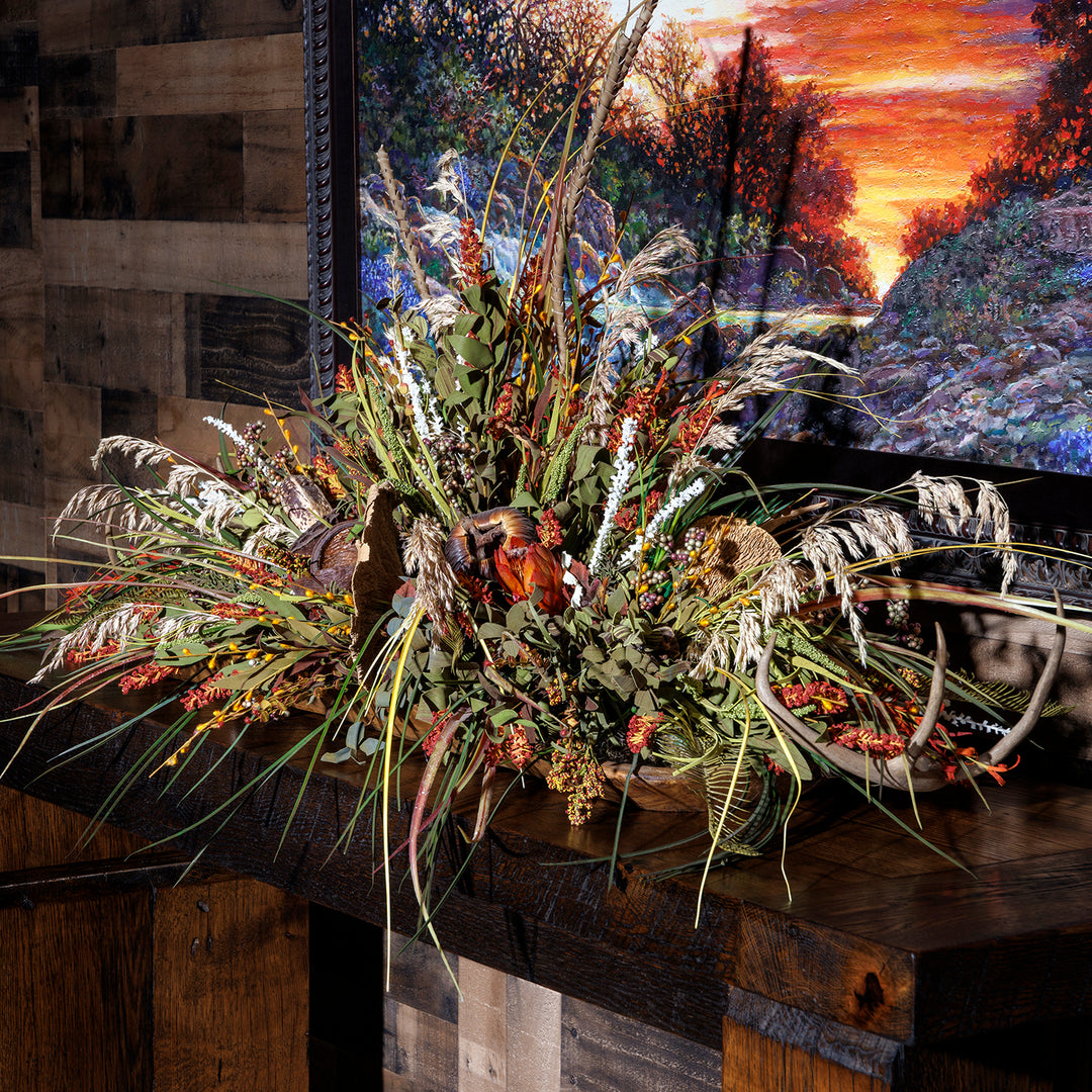 Whitetail Rustic Floral Arrangement