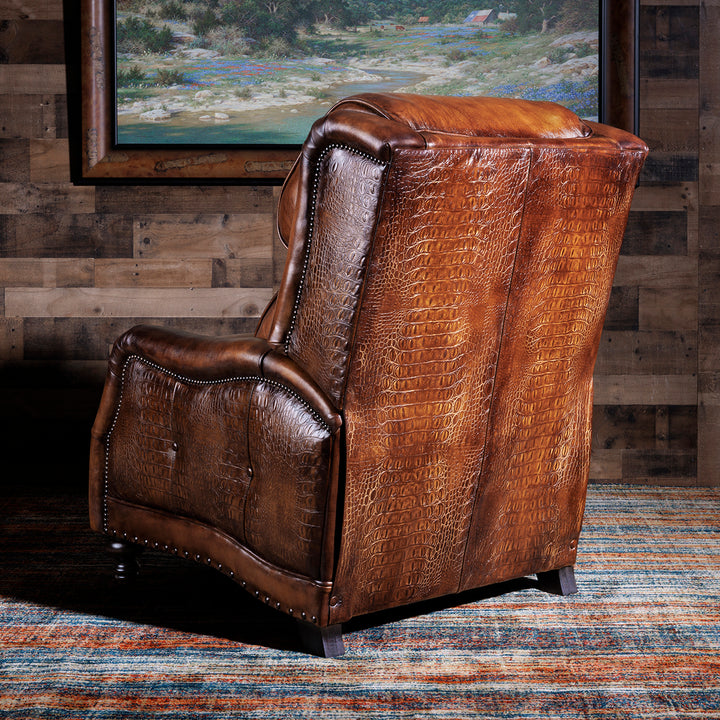 Saddle Burnished Leather Recliner