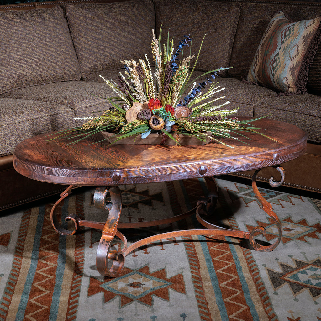 Forged Iron Rustic Coffee Table – Hat Creek Interiors