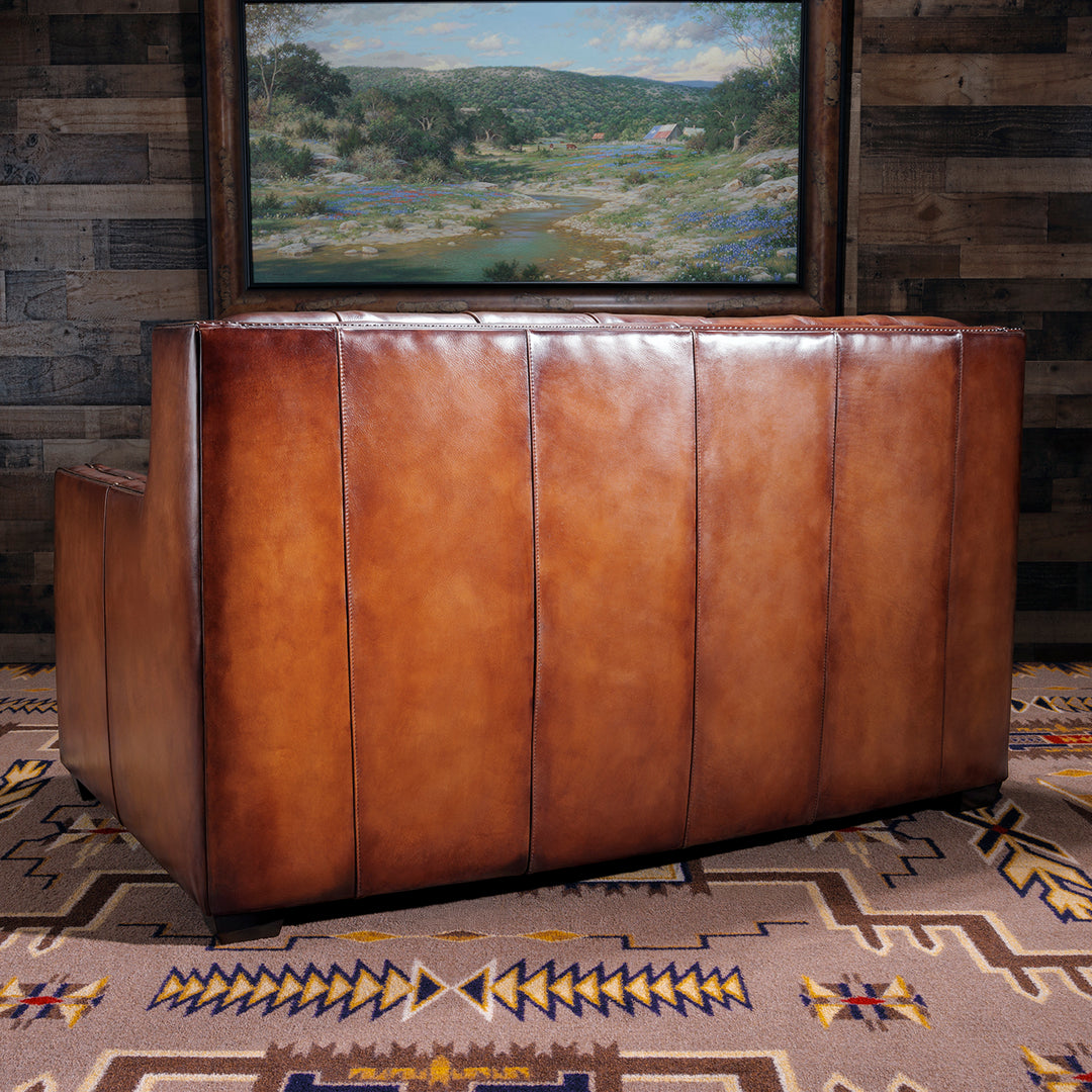 Adler Burnished Leather Loveseat