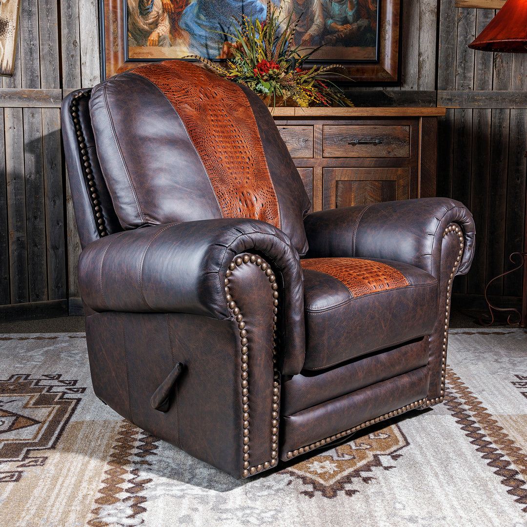 El Patron Western Leather Recliner | Western Gator Recliners – Hat ...