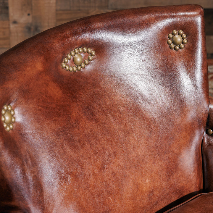 Brownie Burnished Leather Accent Chair