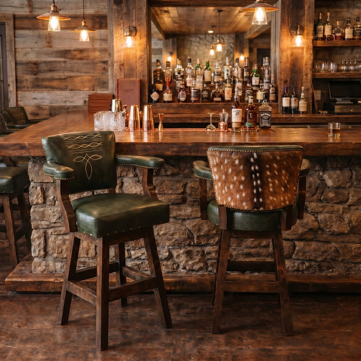 Cactus Valley Axis Leather Bar Stool