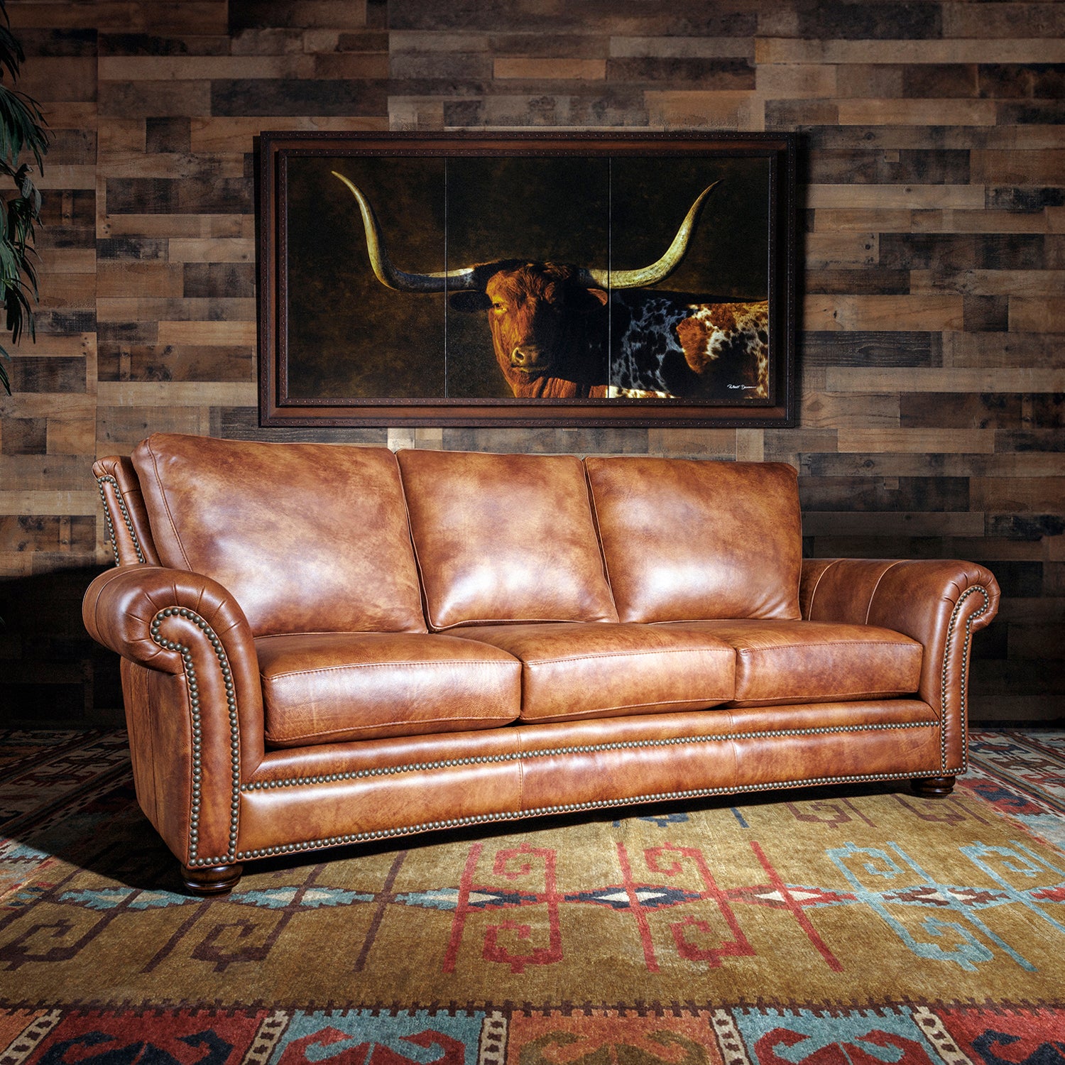 Kayhill Western Leather Sofa | Western Leather Sofas – Hat Creek