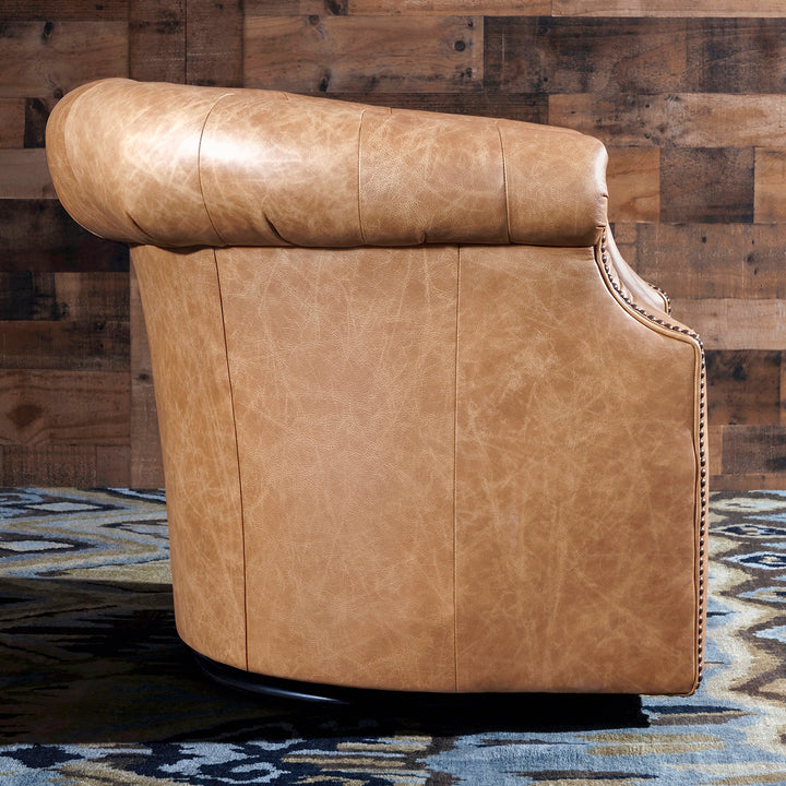 Tumbleweed Tan Leather Thinking Chair