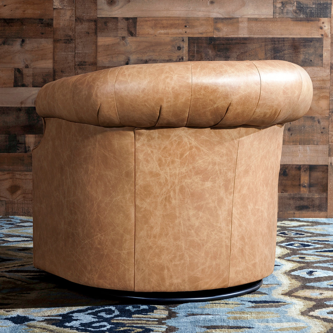 Tumbleweed Tan Leather Thinking Chair