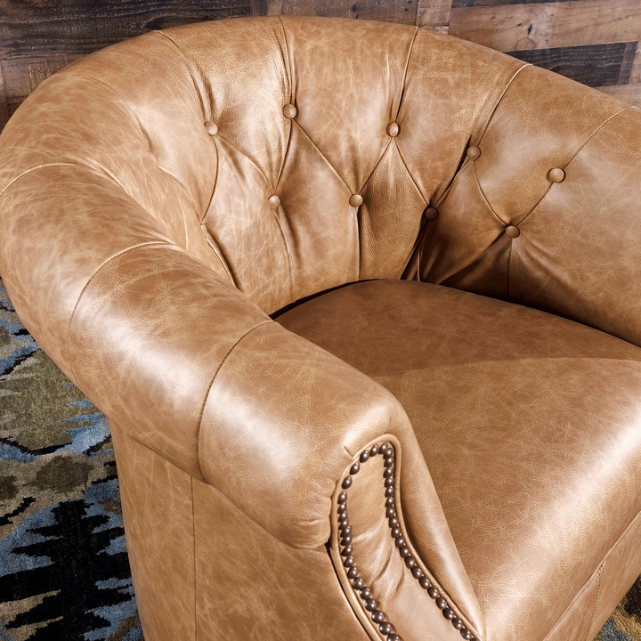 Tumbleweed Tan Leather Thinking Chair