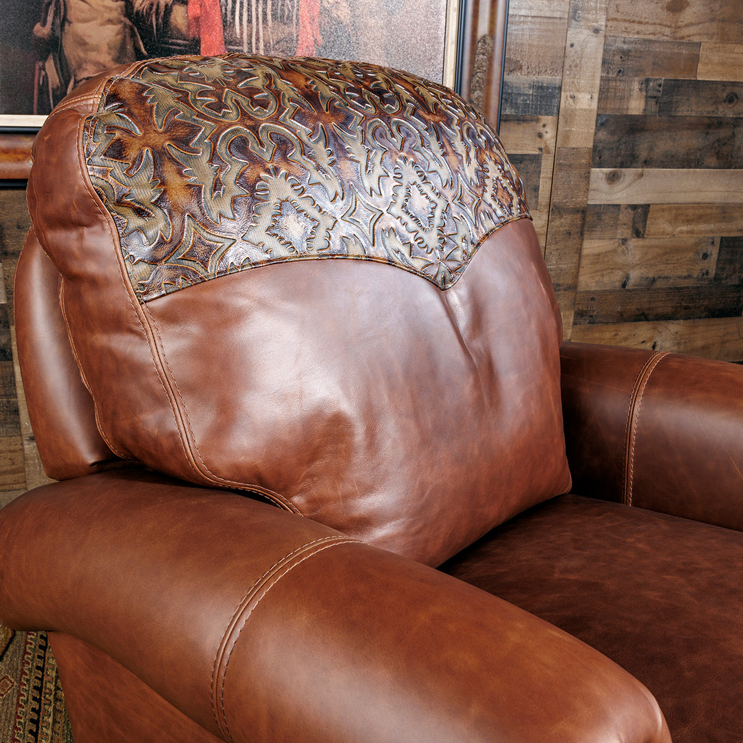 Rustic Ranch Western Leather Recliner