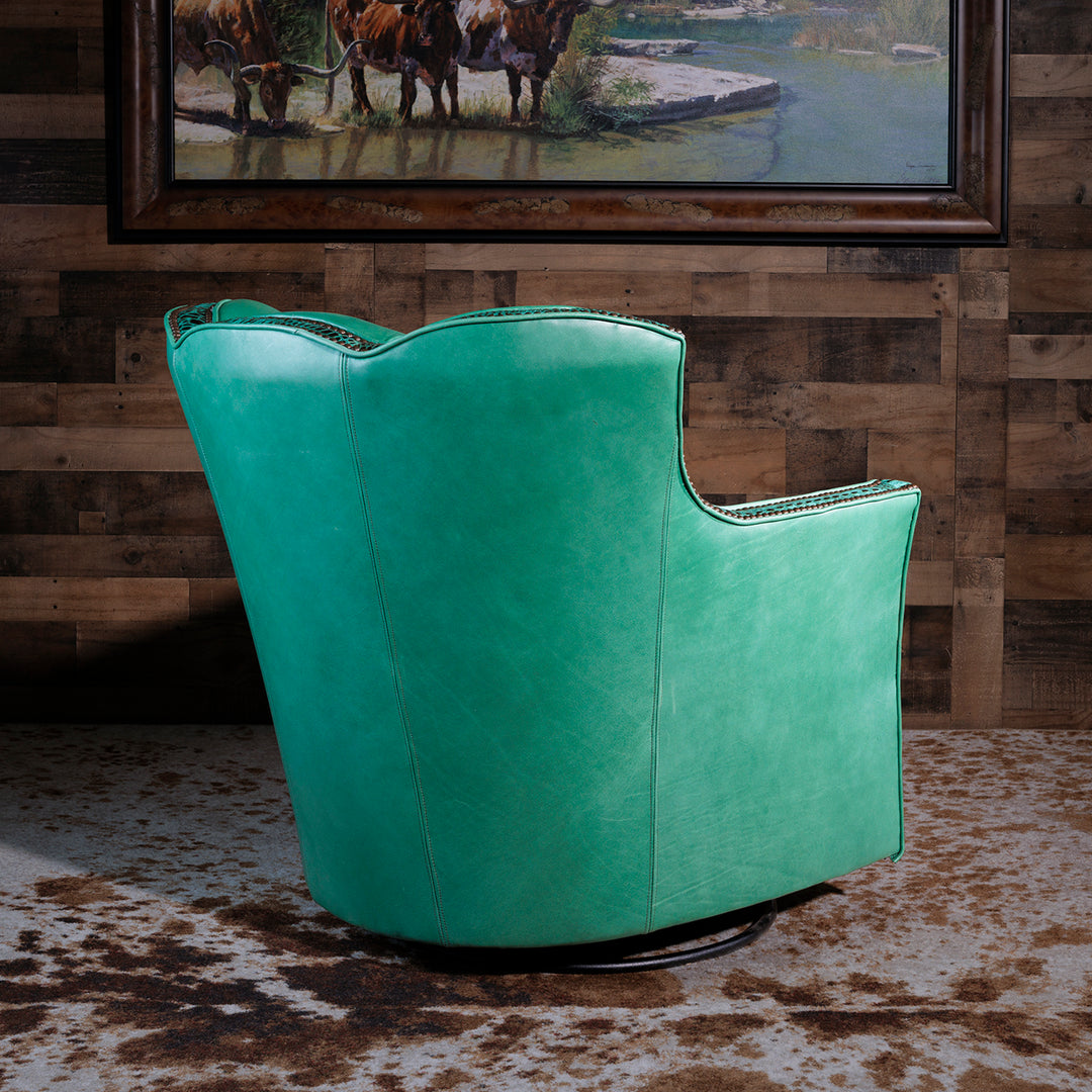 Montego Bay Leather Swivel Chair
