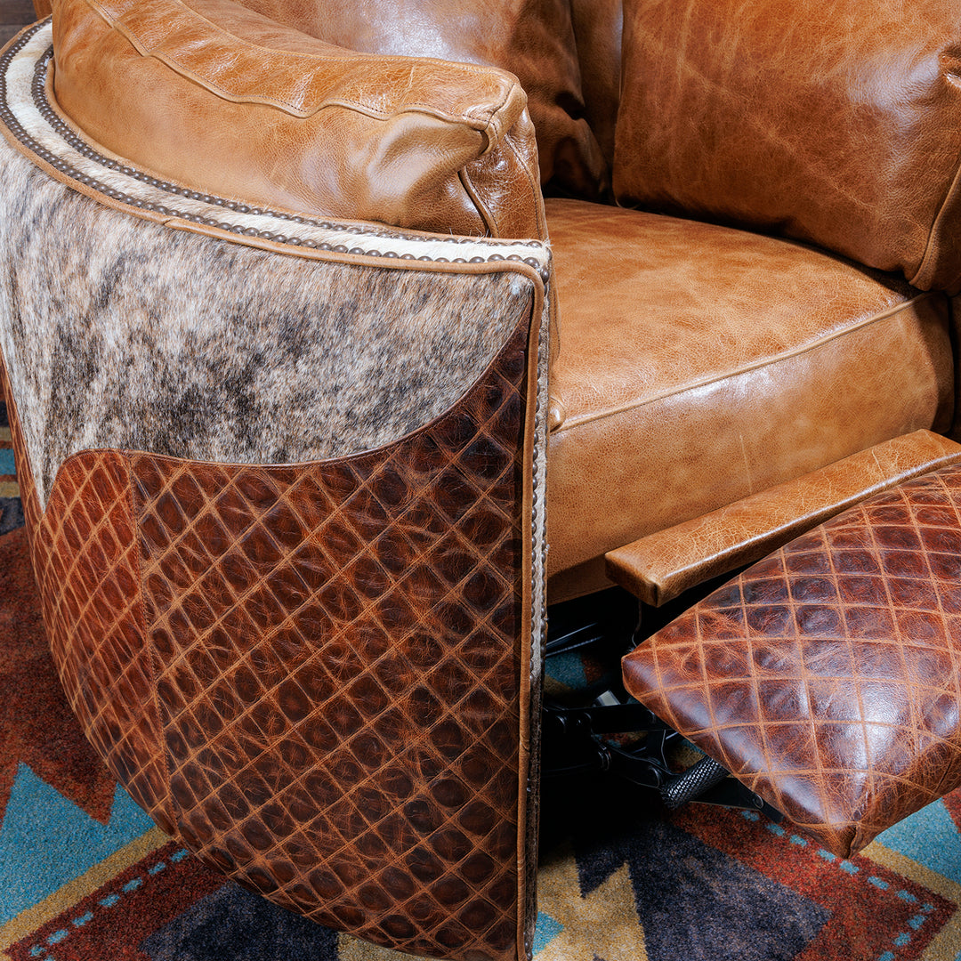 Southfork Cowhide Snug Recliner