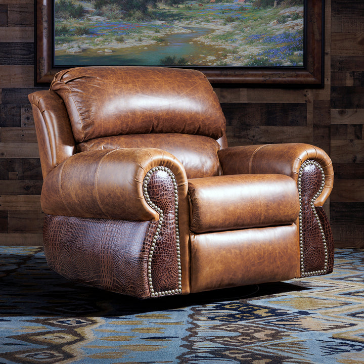 Coralino Burlington Croc Western Leaher Recliner