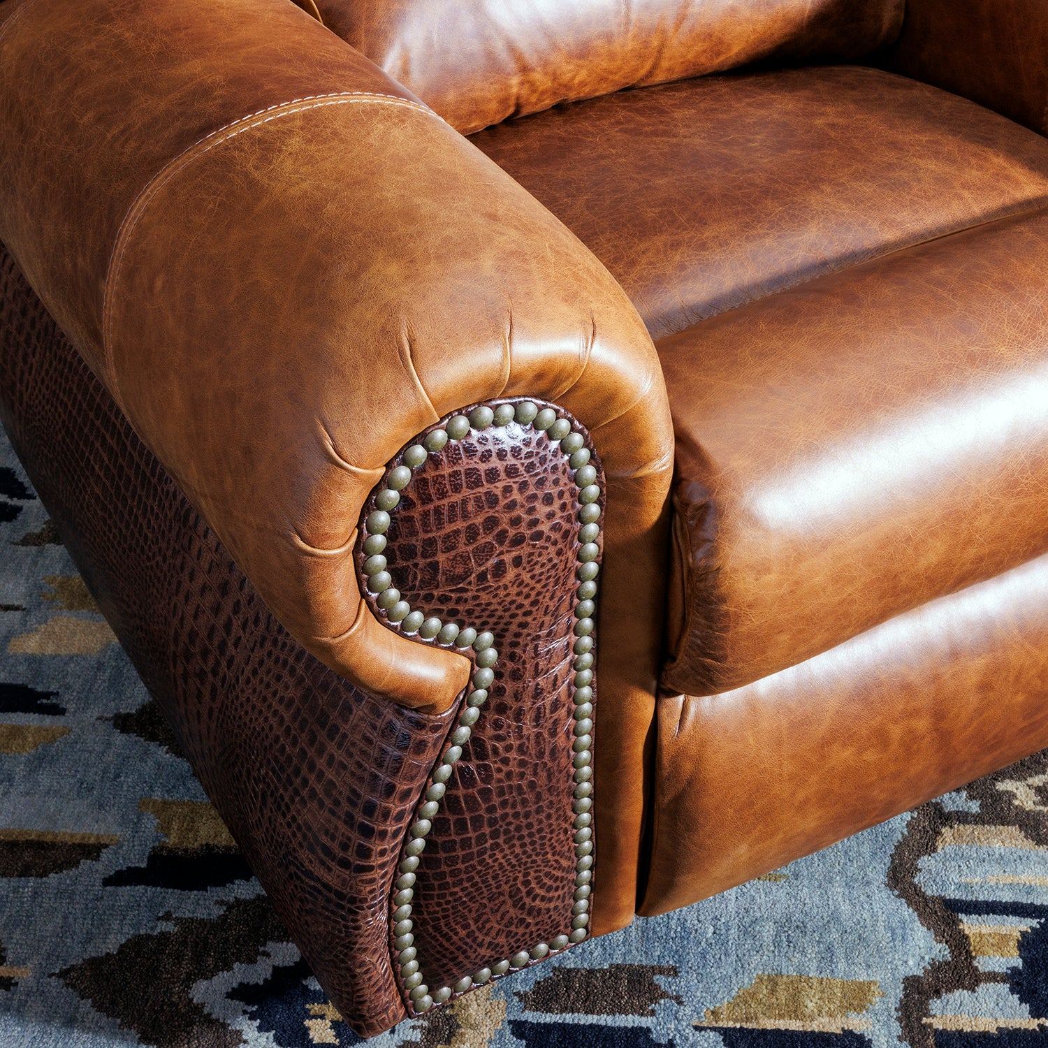 Coralino Burlington Croc Western Leather Recliner – Hat Creek