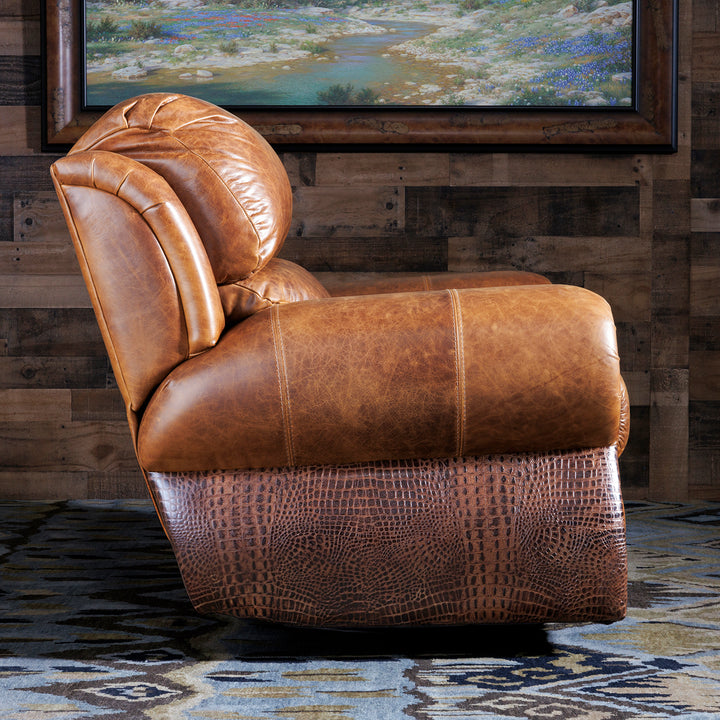 Coralino Burlington Croc Western Leaher Recliner