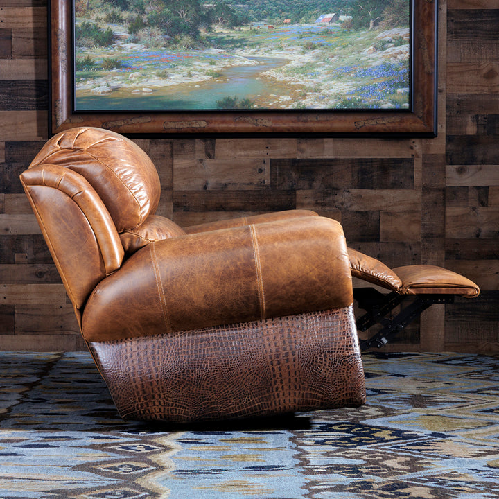 Coralino Burlington Croc Western Leaher Recliner