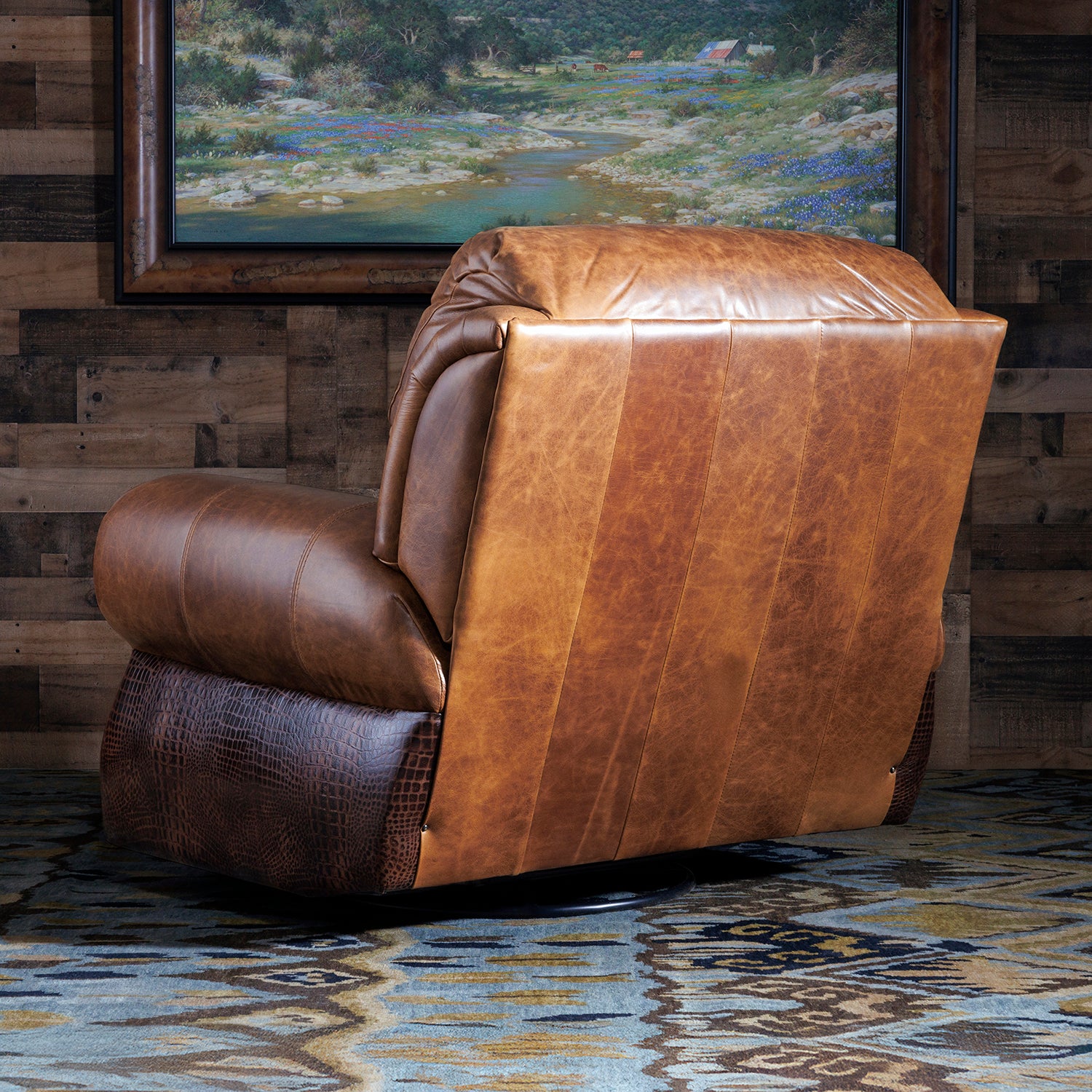Coralino Burlington Croc Western Leather Recliner – Hat Creek