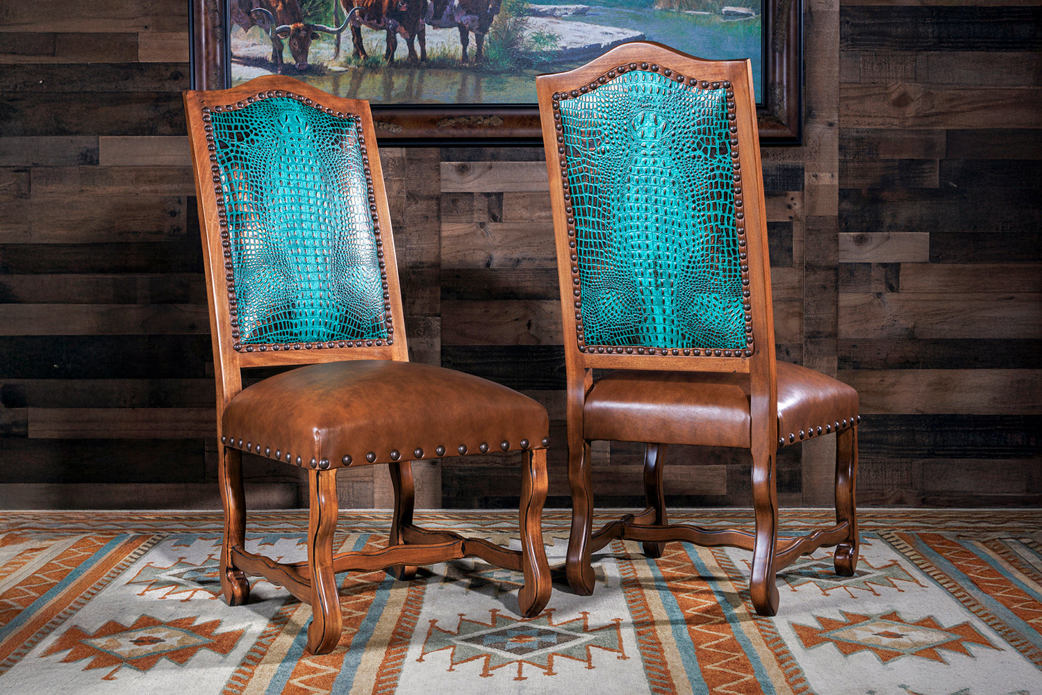 rustic western dining chairs