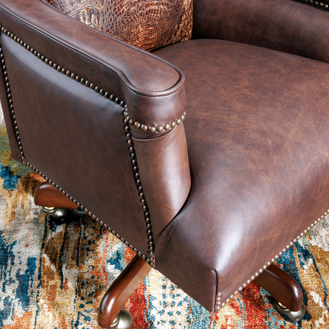 Gator Bayou Western Leather Office Chair