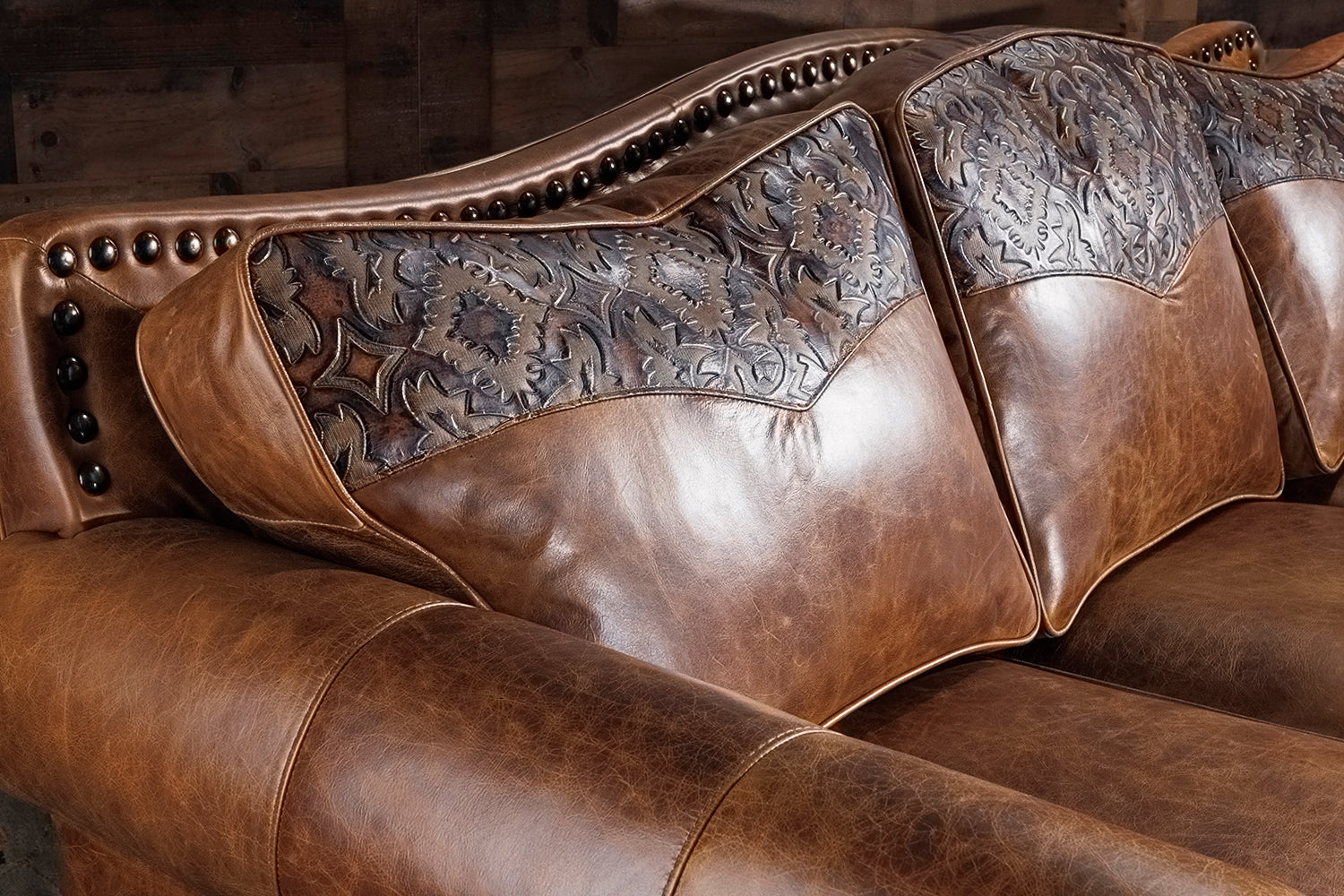 hi end western leather sofas