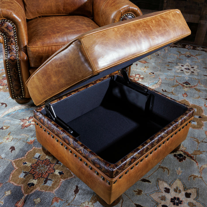 Bosque Leather Chair and Ottoman