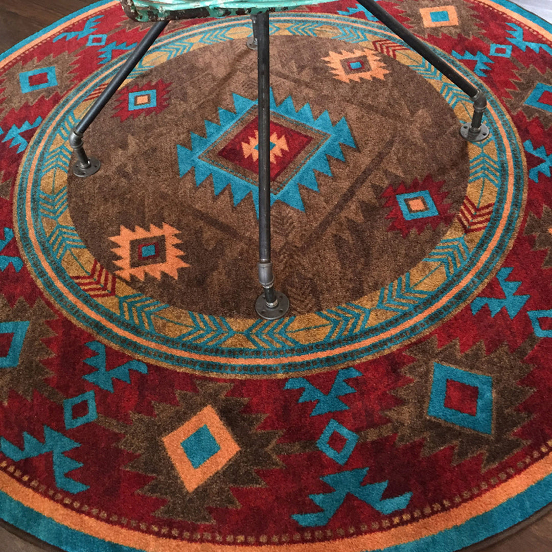 southwestern style round area rug