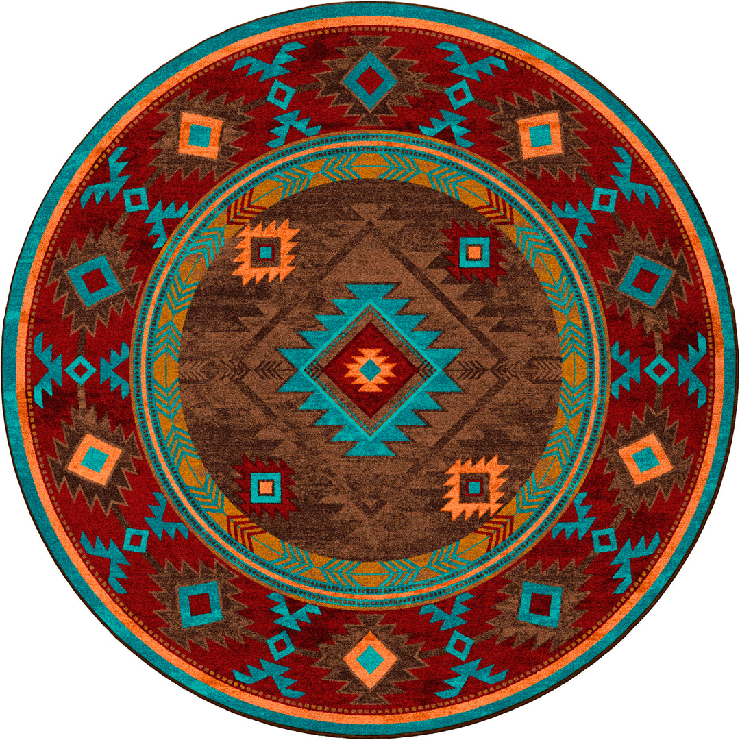 southwestern style round area rug