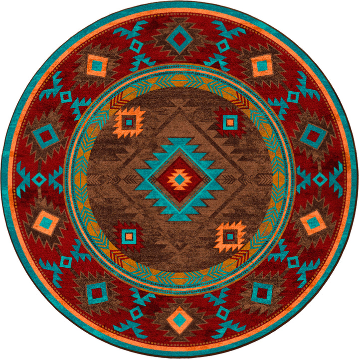 southwestern style round area rug