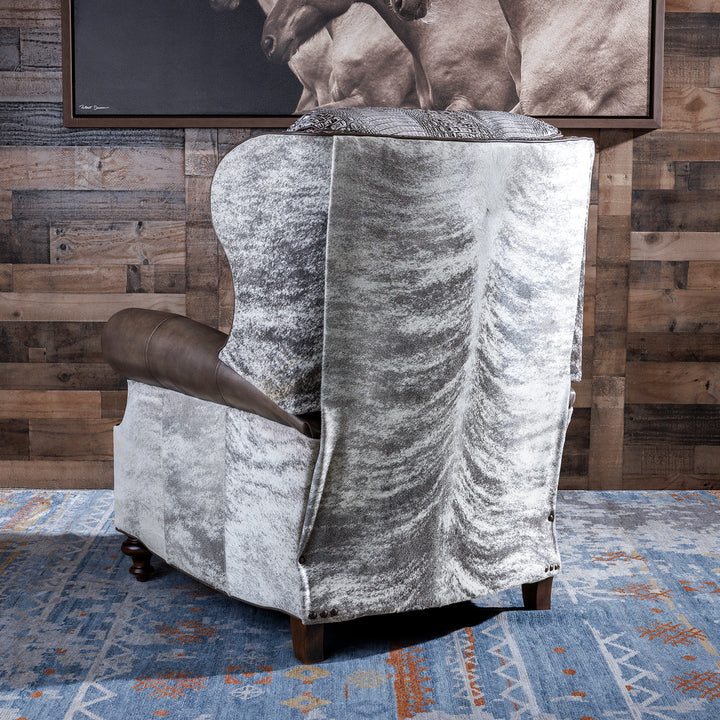 Gray Western Leather Recliner