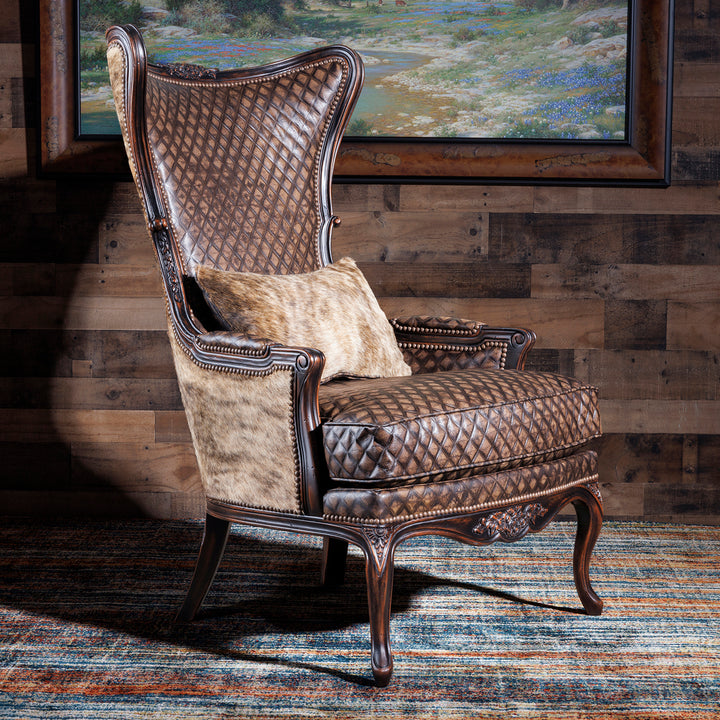 Danilla Carved Cowhide Chair