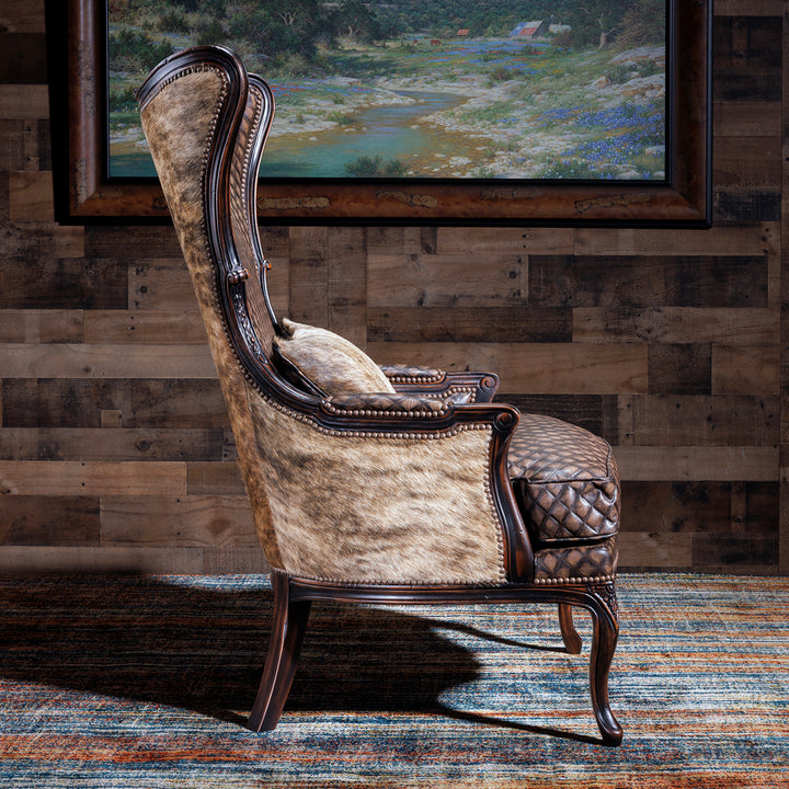 Danilla Carved Cowhide Chair