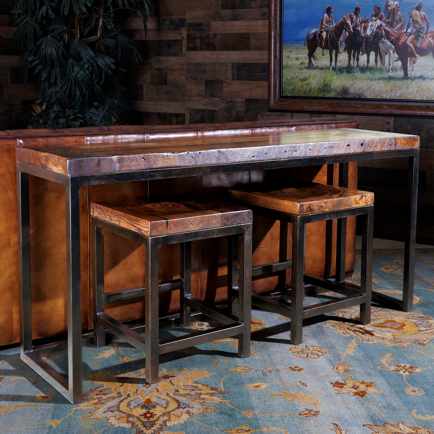 Console Table Stools Old Mill Console Table (Stools Sold Separately) – Hat Creek Interiors