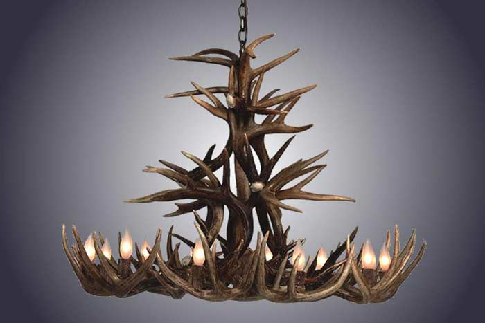 10 Light Whitetail Antler Chandelier