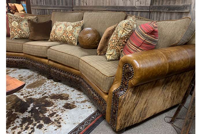 Burlington Leather Conversational Sofa