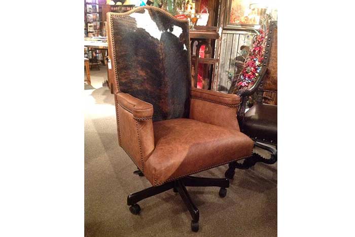 Cowhide And Leather Office Chair